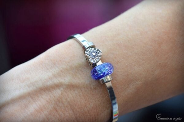 DSA3009 | Gedenk dames armband met crematie-as - Afbeelding 4