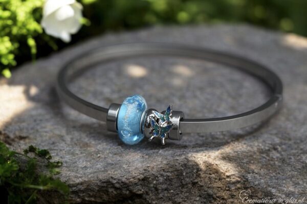 DSA3019 | Gedenk dames armband met crematie-as