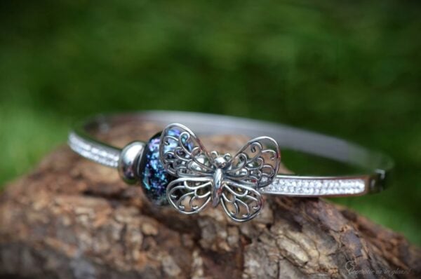 DSA3006 | Gedenk dames armband met crematie-as - Afbeelding 2