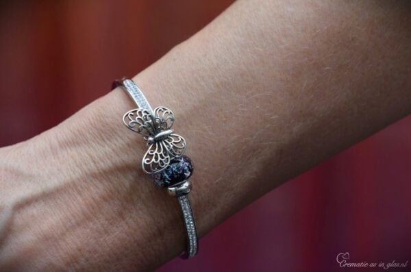 DSA3006 | Gedenk dames armband met crematie-as - Afbeelding 3