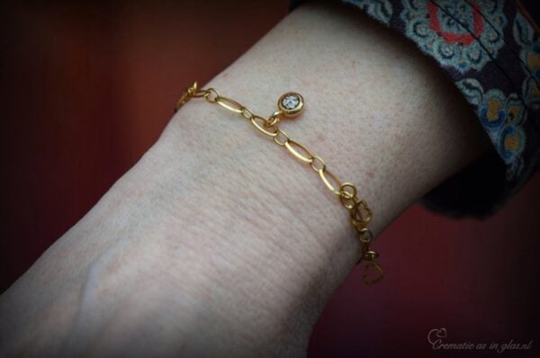DSA3016 | Gedenk dames armband met crematie-as