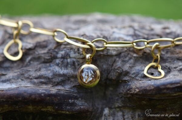DSA3016 | Gedenk dames armband met crematie-as - Afbeelding 4