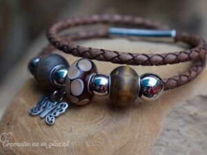 DSA3018 | Gedenk dames armband met crematie-as